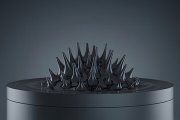Ferrofluid Spikes: A Magnetic Fluid Sculpture