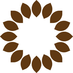 Obraz premium Brown Flower petal vector illustration design