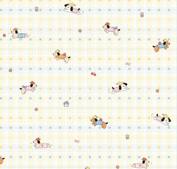 Adorable Kawaii Cat Bear Puppy Unicorn Floral Stripe Polka Pastel Phone Wallpapers