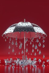 The Chrome Raindrop Umbrella