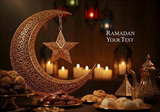 Ramadan background copy space 