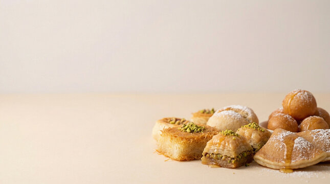 traditional Ramadan desserts background