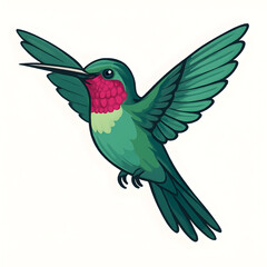 Fototapeta premium A hummingbird illustration vector style 