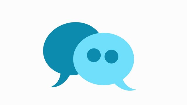 Bubble chat animation motion graphic icon