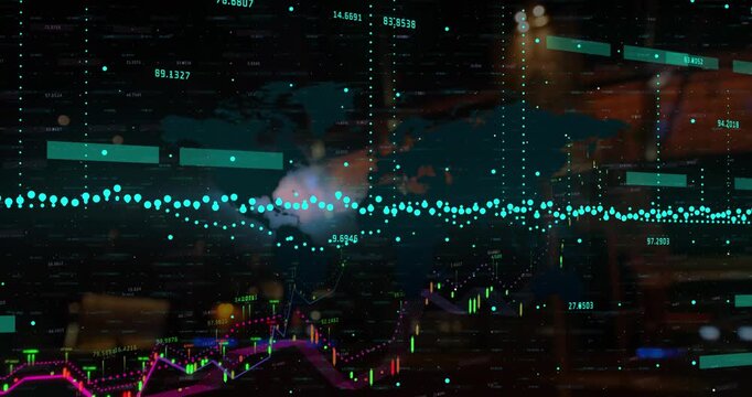 Animation of confetti falling over dancing at party