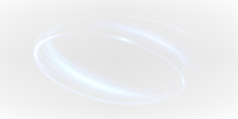 Blue Neon Ring Glow Effect – Abstract Light Speed Lines, Glowing Circular Frame and Futuristic Motion Ellipse