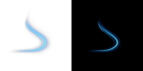 Futuristic Blue Neon Speed Lines with Dynamic Light Trails and Motion Wave Effect