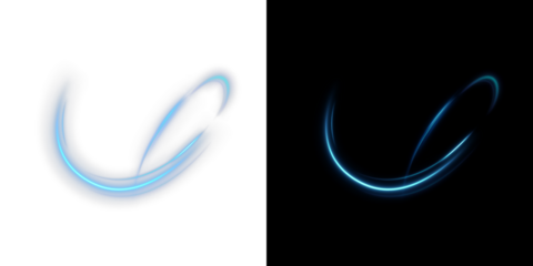 Futuristic Blue Neon Speed Lines with Dynamic Light Trails and Motion Wave Effect