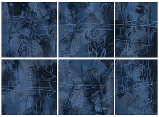 Abstract image for printing. Picture for modern interiors. The picture is painted by hand on a tablet. © neurostructure