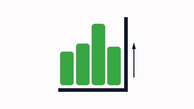 Bar chart animation motion graphic icon