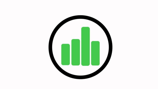 Bar chart animation motion graphic icon