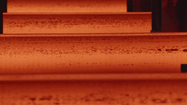 Molten steel billets cooling in metallurgical foundry production
