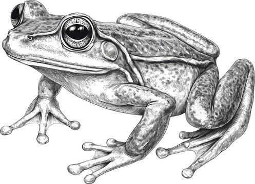 frog illustration sketching 
