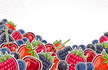 Vector illustration of Berries with copyspace