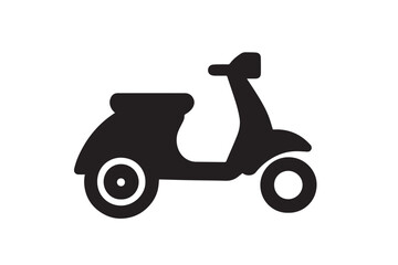 Fototapeta premium Pulley Setup Icon – Minimal Silhouette Vector of Dual-Mass Physics System with Triangular Frame