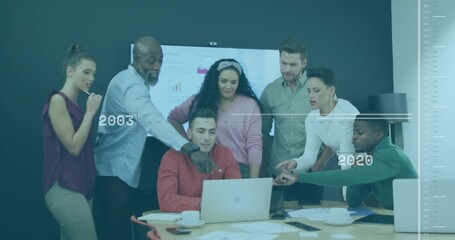 Happy business people discussing work during a meeting at a modern office - Powered by Adobe