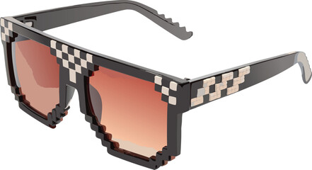 pixel style sunglasse vector design