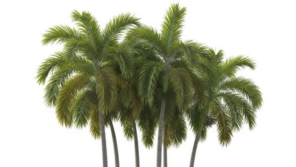 Fototapeta premium Tall green palm trees