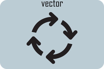 Circular arrows vector icon illustration