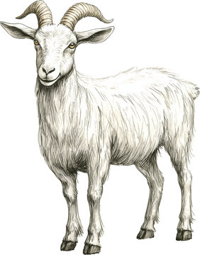 goat illustration sketching 
