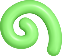 Green Doodle 3d Element