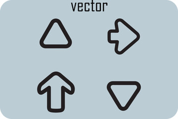 Collection of simple vector icons on gray background