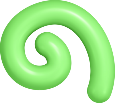 Green Doodle 3d Element - Powered by Adobe