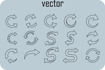 Collection of vector arrows in circular motion