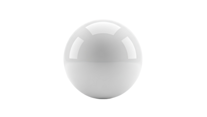Glossy White Sphere with Subtle Gradient