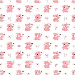 Obraz premium XOXO Hearts Valentine Seamless Pattern
