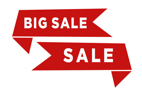 Big Sale Banner template illustration in red color