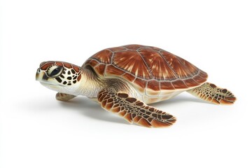 Obraz premium Realistic sea turtle sculpture for marine life education and conservation design