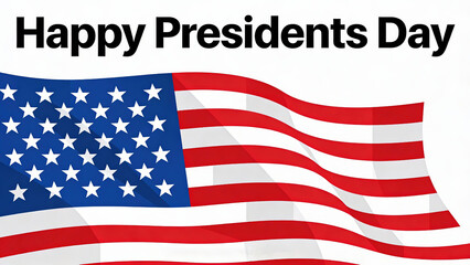 Fototapeta premium Happy Presidents Day American Flag Waving Celebration.