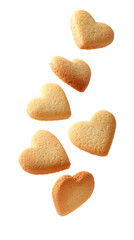 Falling Heart Shaped Butter Cookies