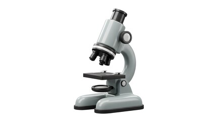 3D Cartoon Microscope Illustration Isolated for Science and Education Theme