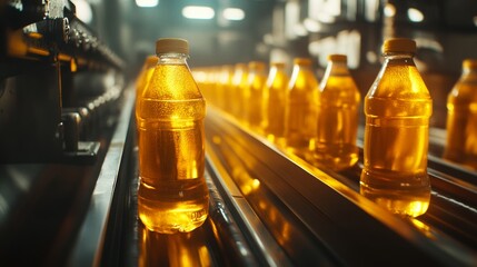 A large scale industrial operation for producing and bottling liquid goods.