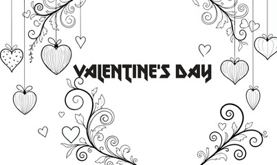 Obraz premium Valentines Day Heart Illustration