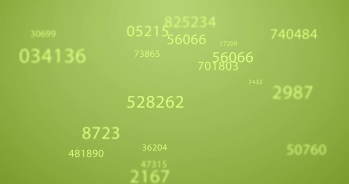 Animation of data processing on yellow background