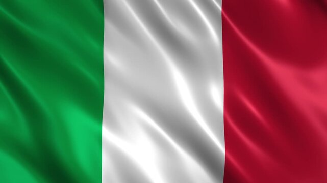 waving italy national flag animation loop