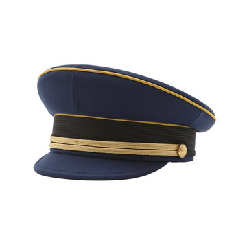 Train conductor hat isolated on transparent background