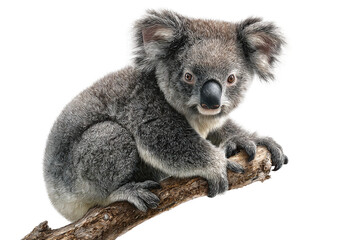Fototapeta premium Whimsical koala fantasy surrealistic painting isolated on transparent background