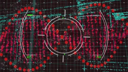 Animation of scope scanning and data processing over blood vessels and spinning dna structures - Powered by Adobe
