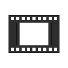 Obraz premium Minimalist Movie Film Strip Logo - Modern Cinema & Video Production Icon