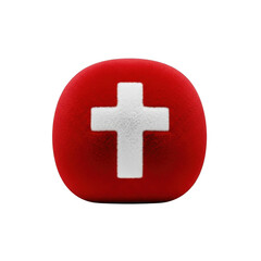 Obraz premium Swiss flag icon isolated on transparent background