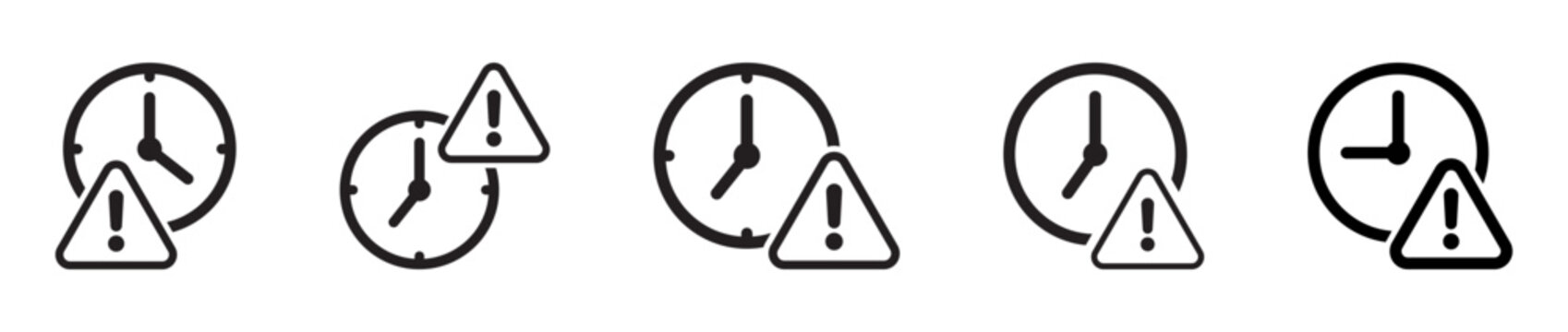Expiration, Expired and Notice Icon Set for Alerts and Warnings