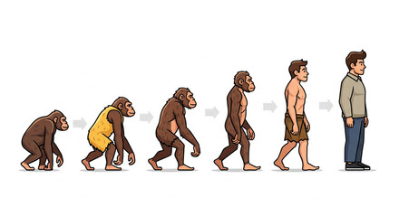 Human Evolution Funny Photo