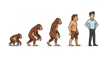 Human Evolution Funny Photo