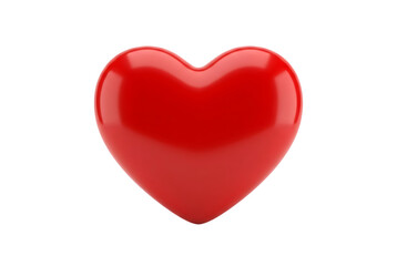 A bright red heart on a black background