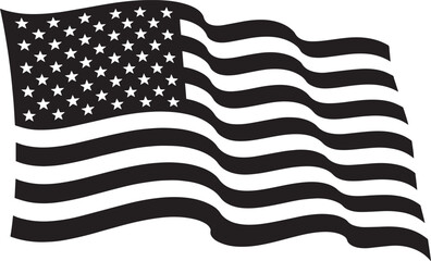 United States Flag Wave Vector
