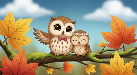 owl sitting on a branch